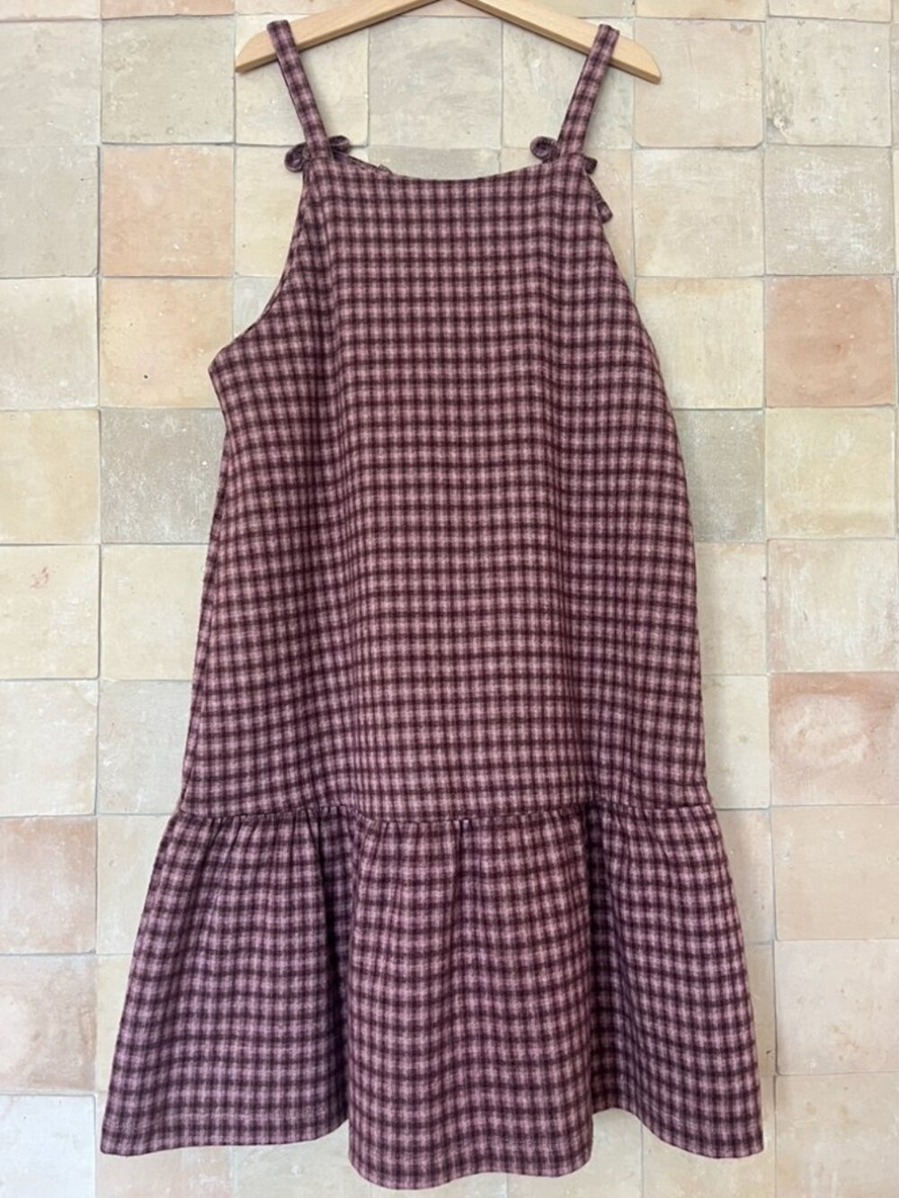 Zara Pinafore Flannel Dress